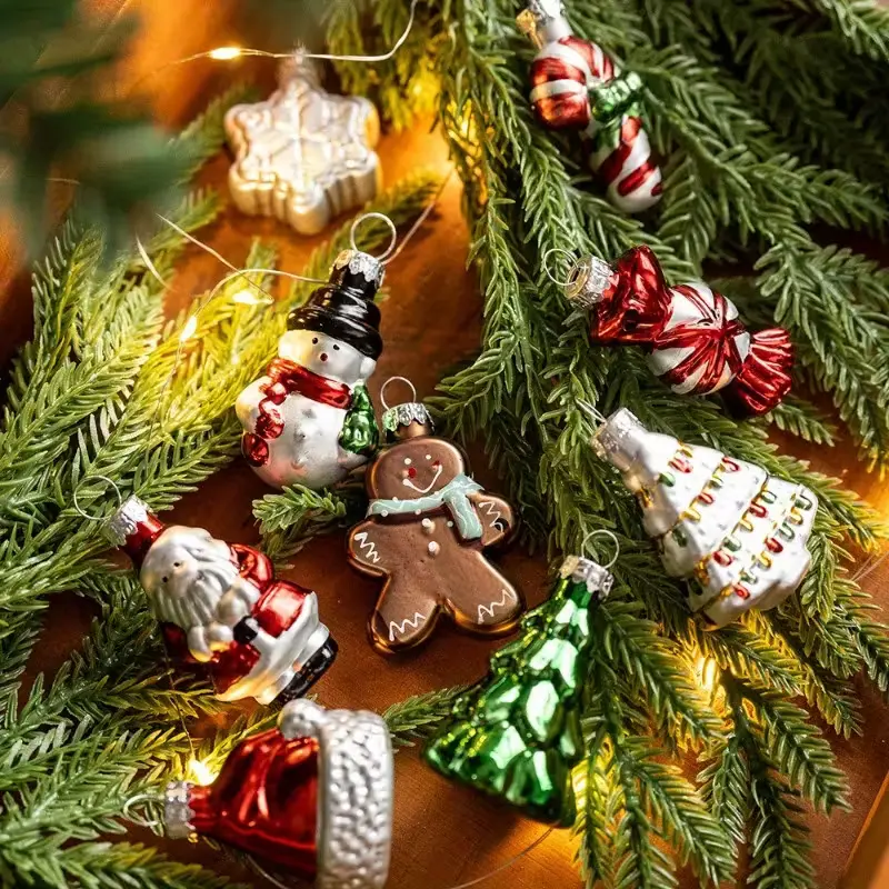 9pcs blown glass christmas tree decorations glass - Temu Kuwait