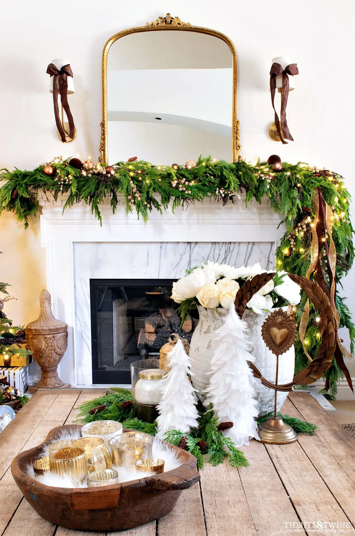 A French-Inspired Christmas Living Room - Tidbits&Twine