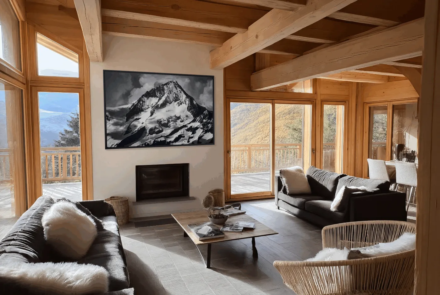 Andermatt Chalet Decor: contemporary Alpine Style