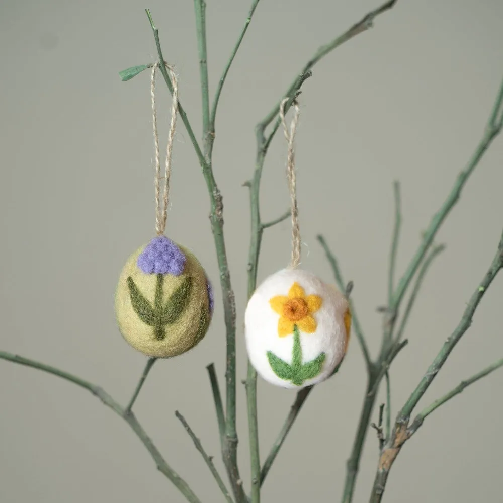 Artisan Easter Egg Ornaments Set – Handcrafted Woolen Decor
