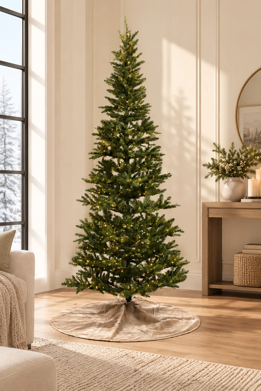 Aspen Slender Pine Christmas Tree – Modern Display