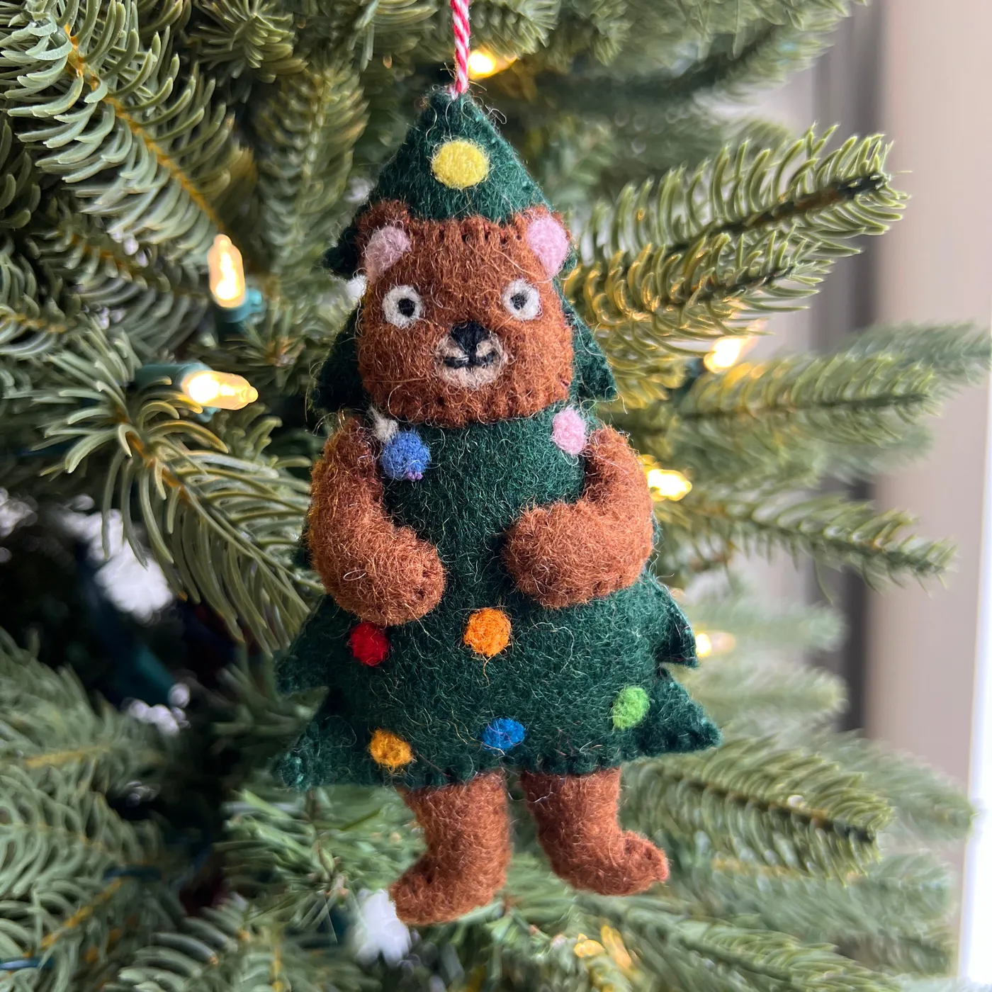 Bear in Christmas Tree Ornament | Handmade Felt Gifts That Give Back |  Ornaments 4 Orphans®