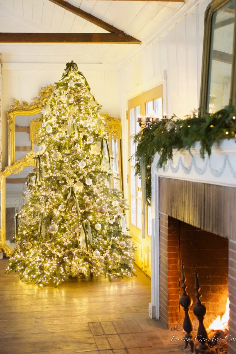 Beautiful Golden Glow Christmas Tree - French Country Cottage