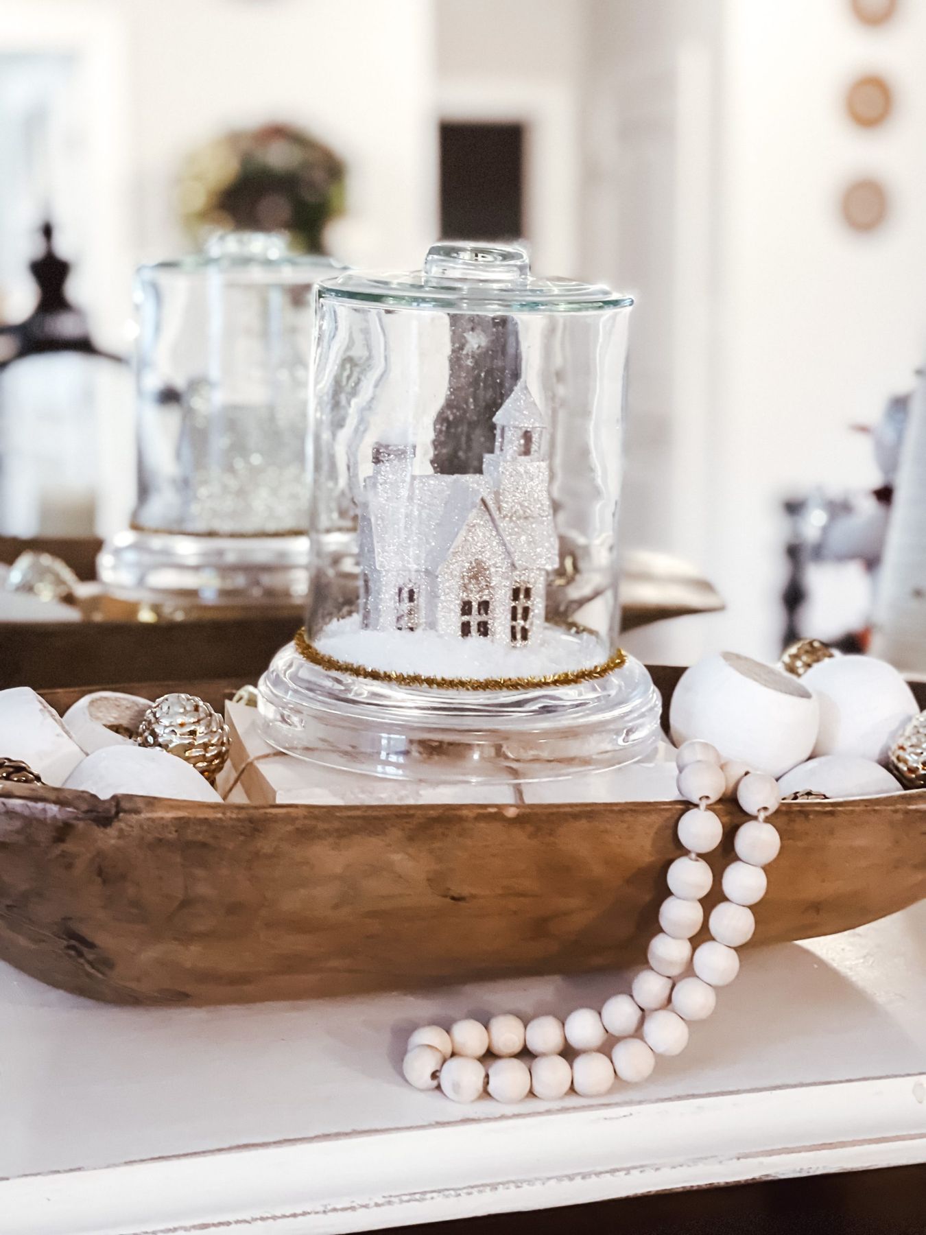 Beautiful Ways To Style A Dough Bowl For Christmas - White Lilac Farmhouse