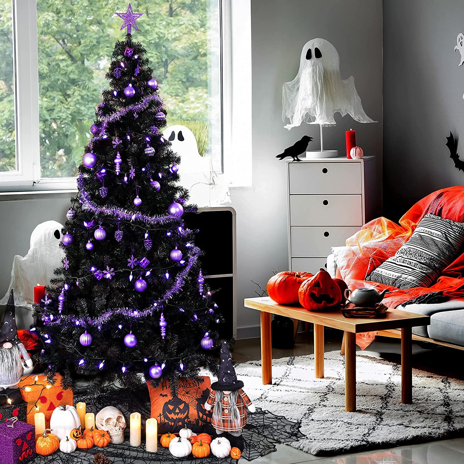 Bibana 4 ft Halloween Black Artificial Christmas Nepal | Ubuy