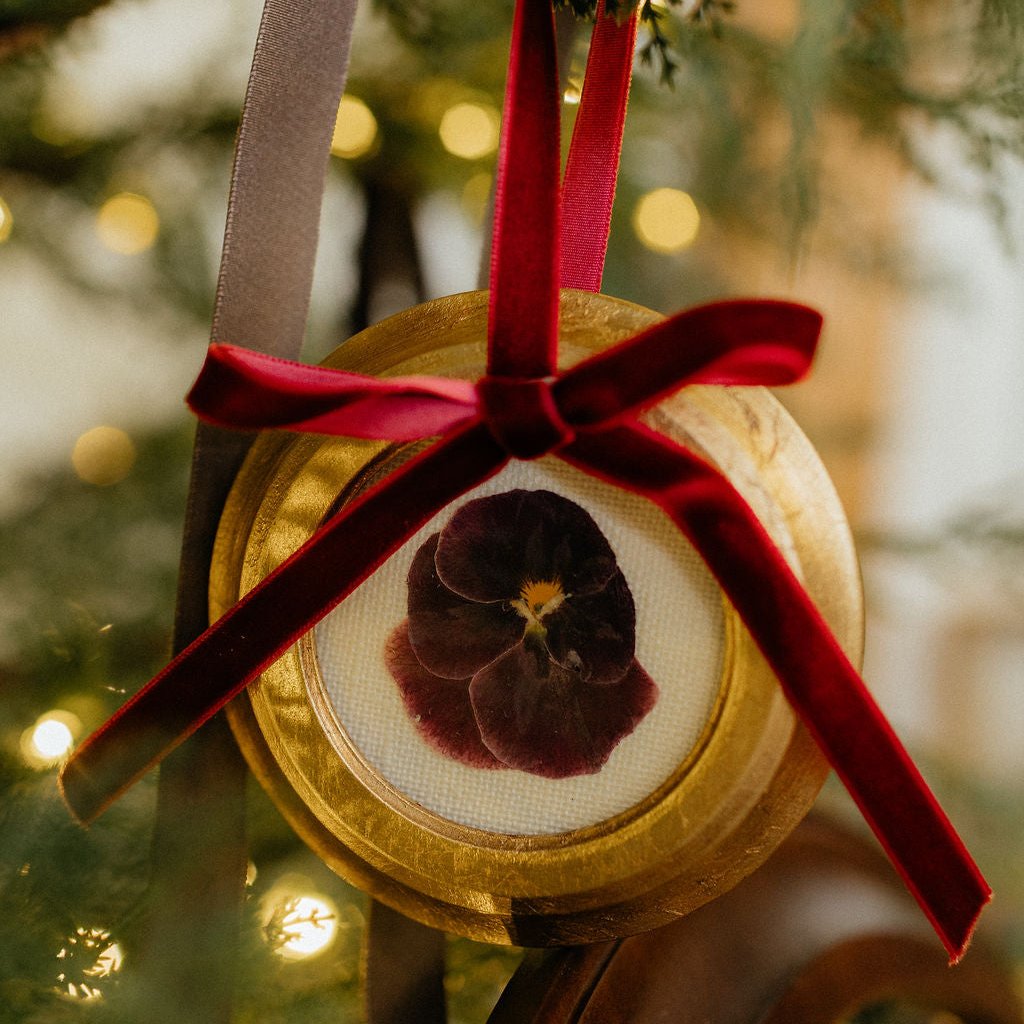 Birth Flower Ornament - Pressed Floral