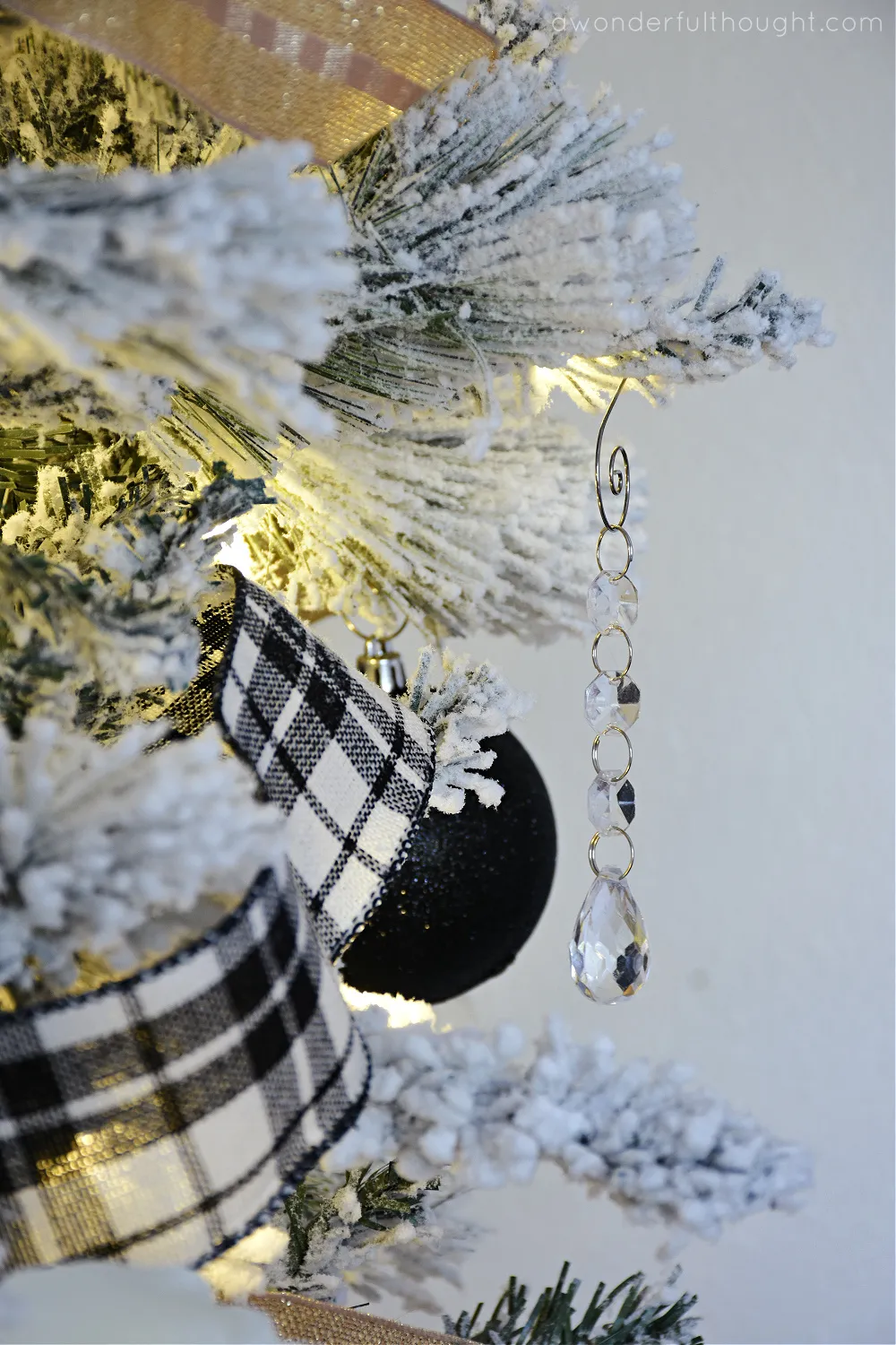 Black and White Christmas Tree - A Wonderful Thought
