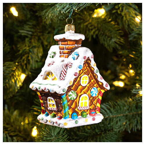 Blown glass Christmas ornament, gingerbread house | online sales on  HOLYART.com
