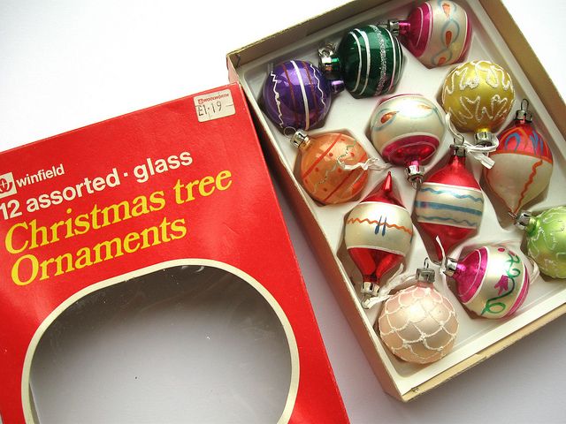 Bugs and Fishes by Lupin: Vintage Glass Christmas Ornaments
