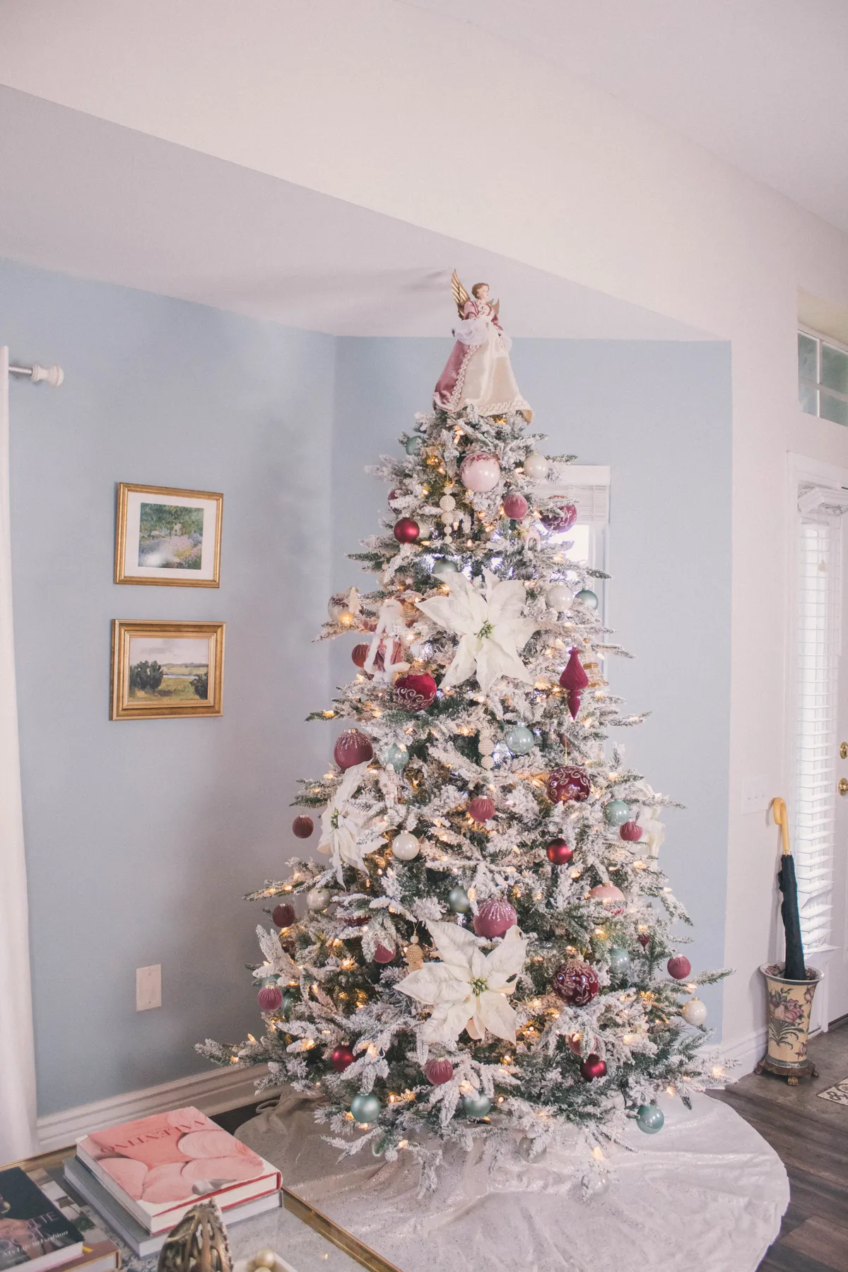 Burgundy and Pink Victorian Inspired Christmas Tree – Hannah McDonnell