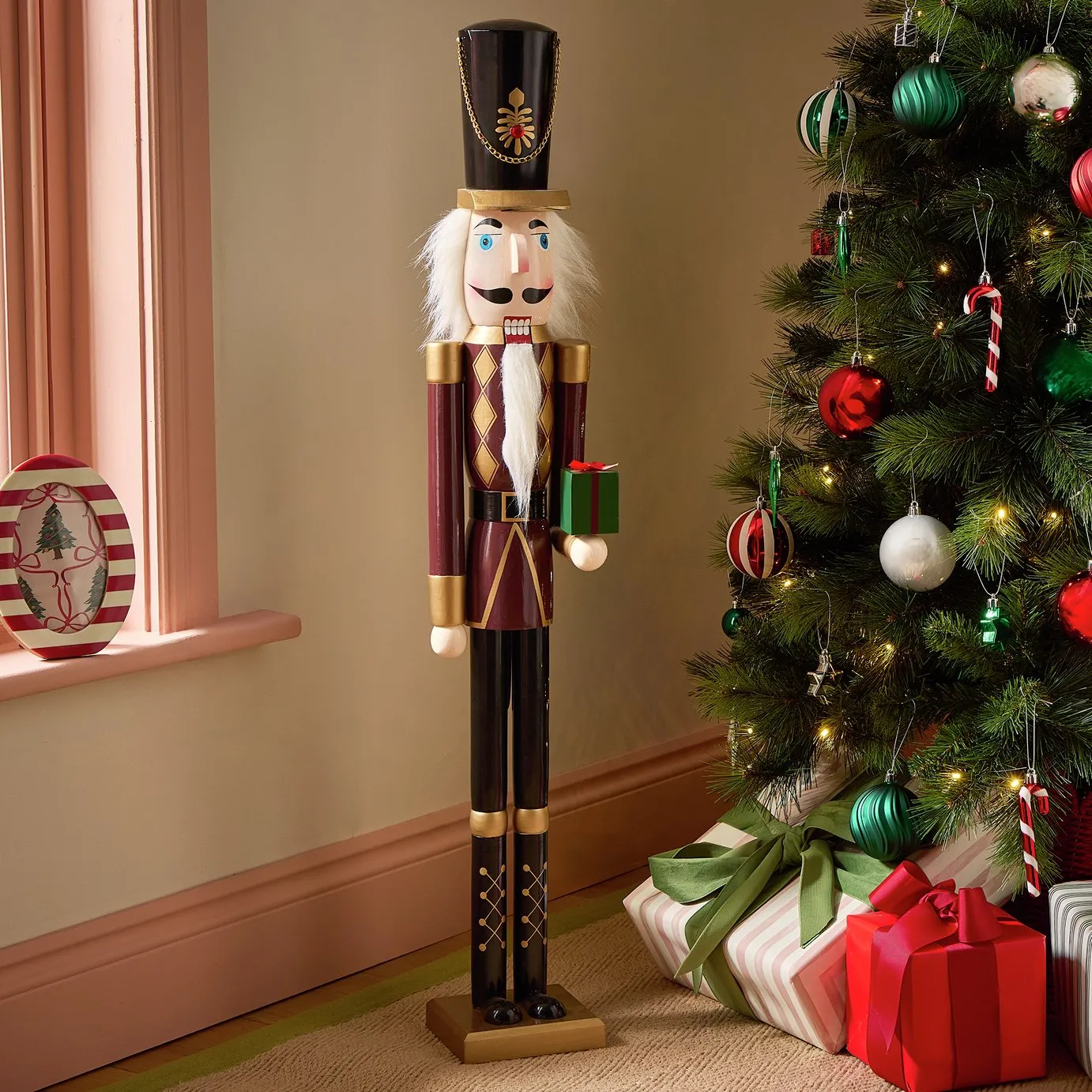Buy Argos Home Giant Wooden Nutcracker Christmas Figurine | Ornaments |  Argos