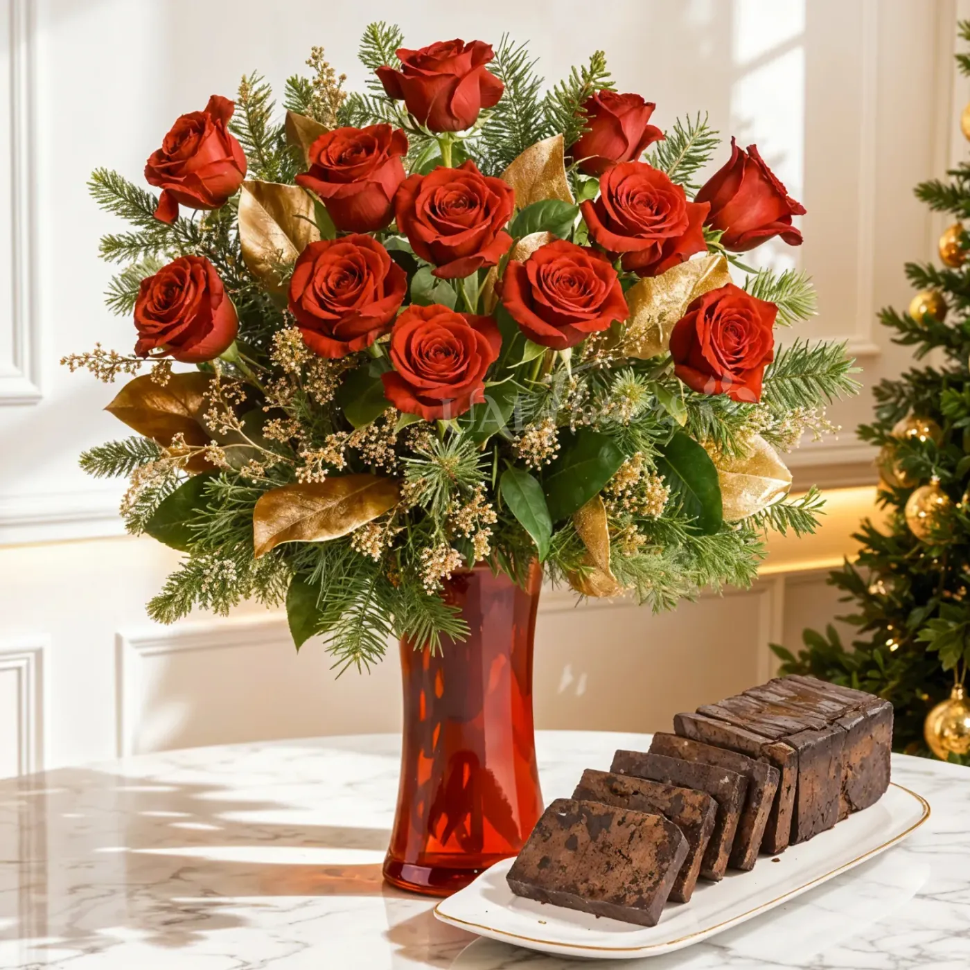Buy Christmas Floral and Plum Cake