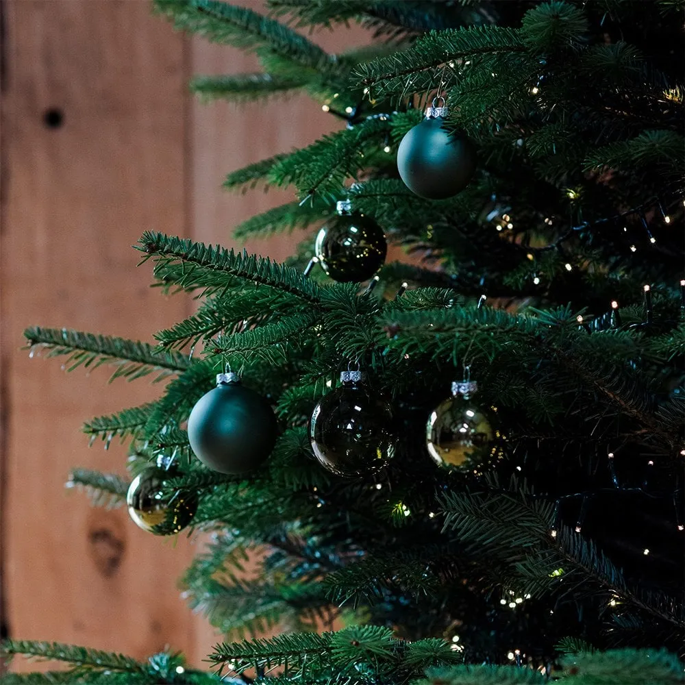 Buy Green glass baubles - box of 21
