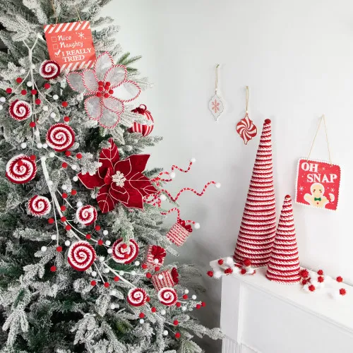 Candy Cane Swirled Christmas Cone Tree - 10.5' - Red and White
