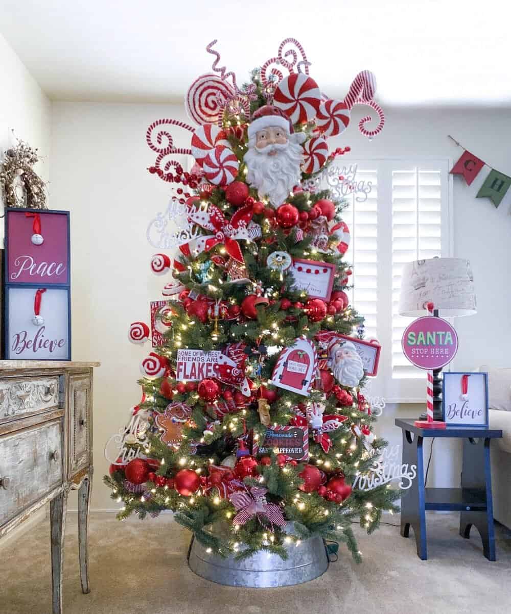 Candy Kid Themed Christmas Trees Ideas Candy Colored Christmas Tree  Centsational Style