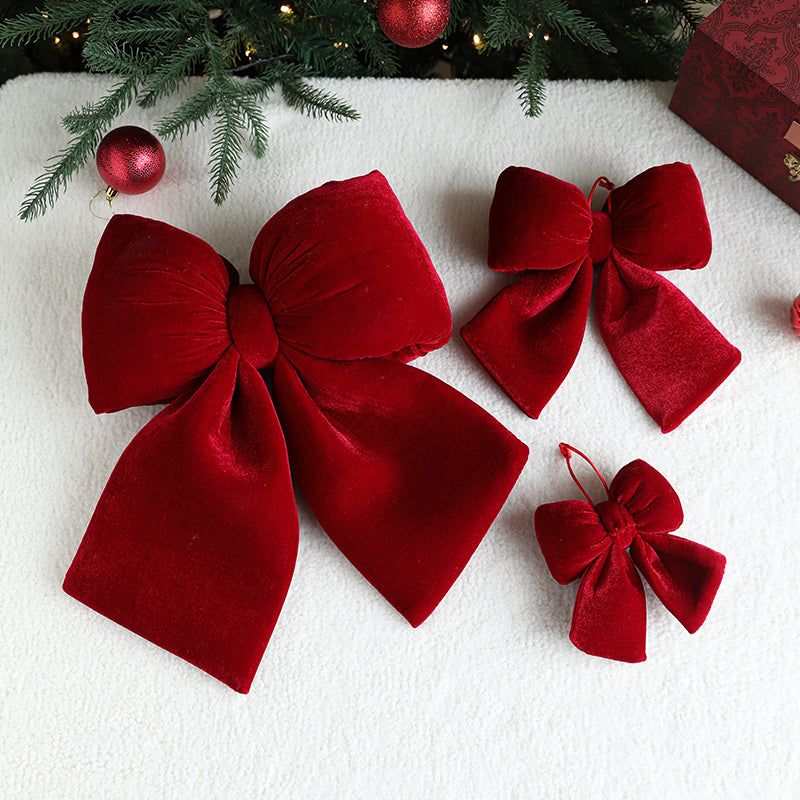 Christmas Bow - Red Velvet – BlissfulBells