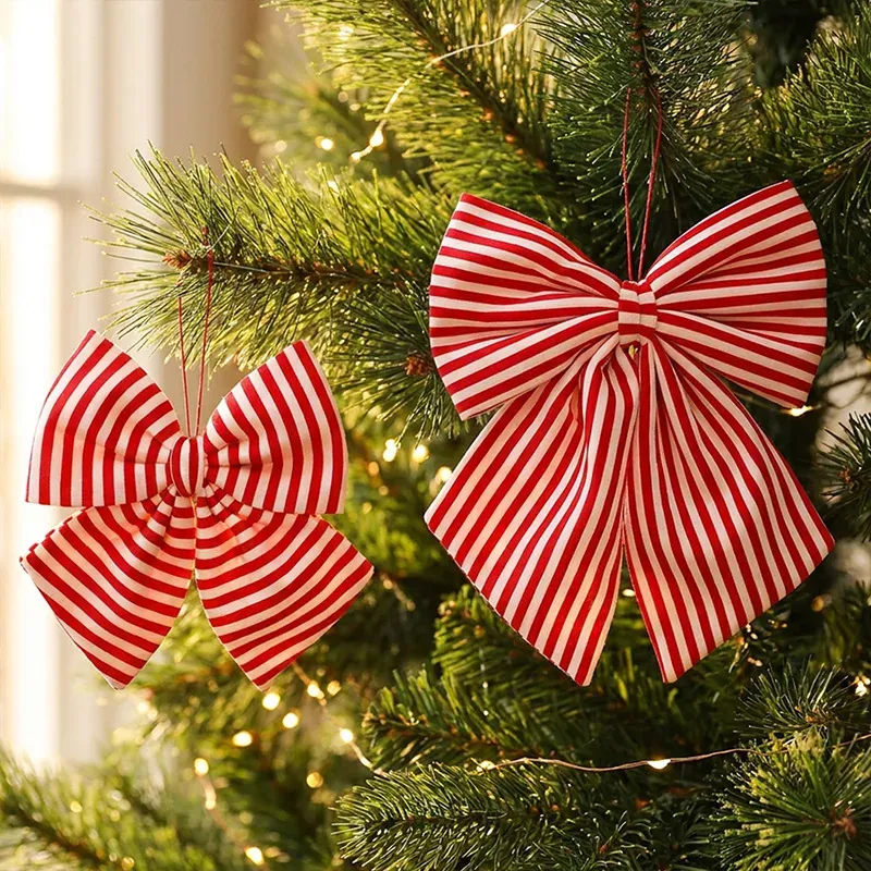Christmas Bow Tie Hanging Ornament in Cloth Material, Stylish Christmas Decoration for Festive Celebrations - Nihaojewelry UK