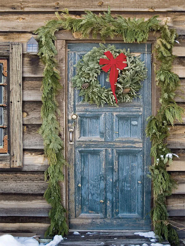 Christmas Cabin Door Backdrop - Denny Mfg