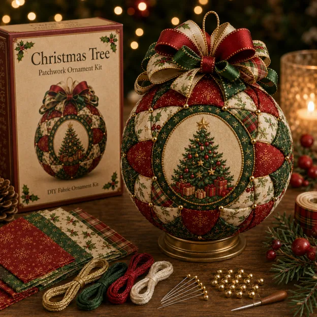 🎄 Christmas Classics Patchwork Ornament DIY Kit – Care Made Gifts