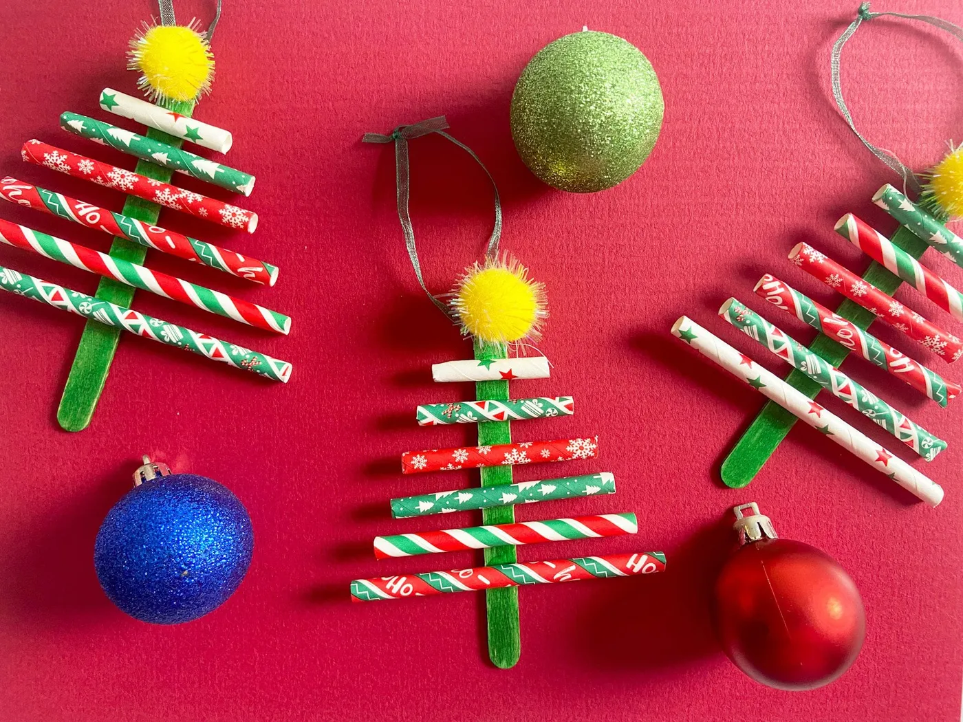 Christmas Decor Easy Xmas Craft Ideas Cute And Easy Paper Straw Christmas  Tree Ornaments Kids Craft Raising Veggie Lovers