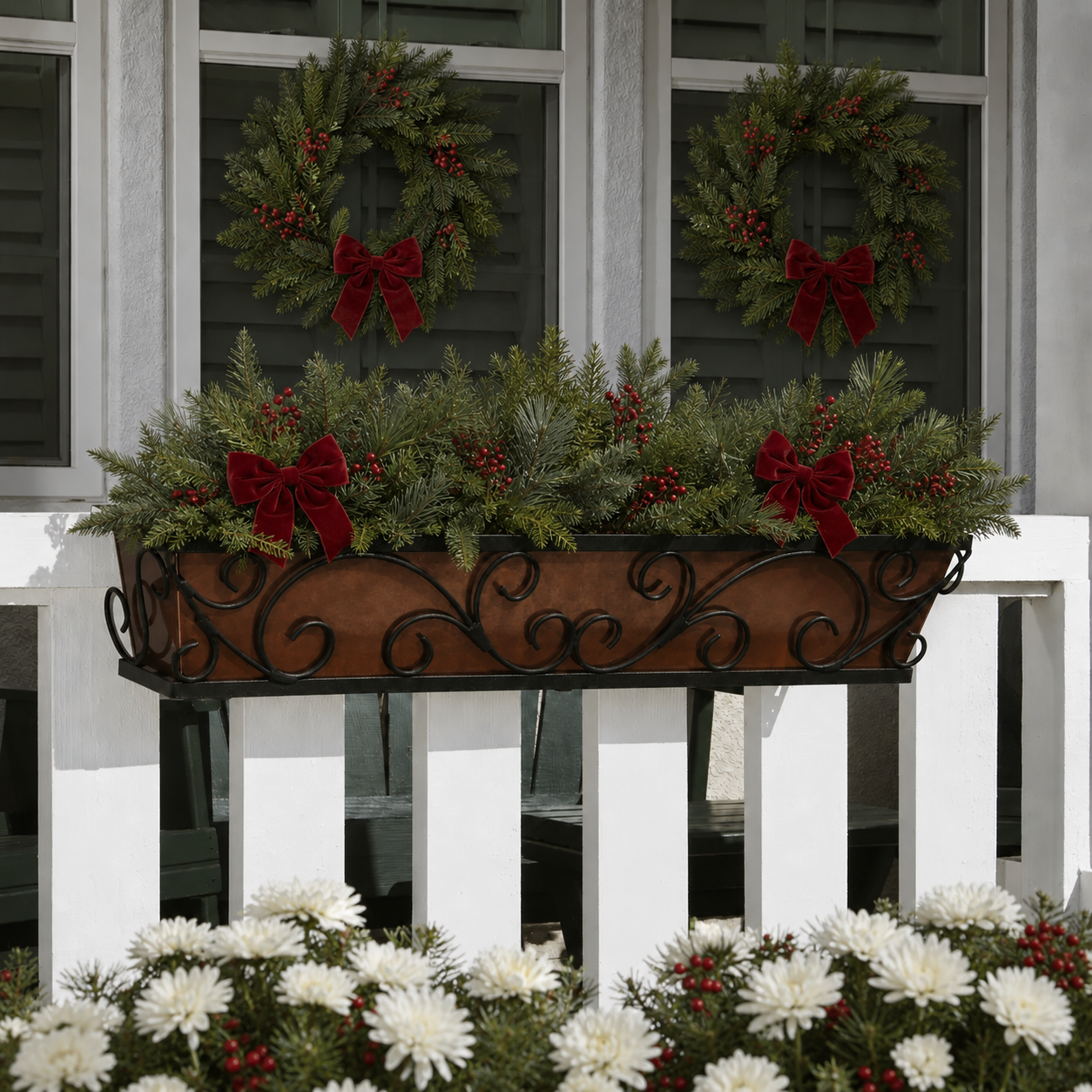 Christmas Decorations for Window Boxes | Holiday Ideas | Hooks & Lattice