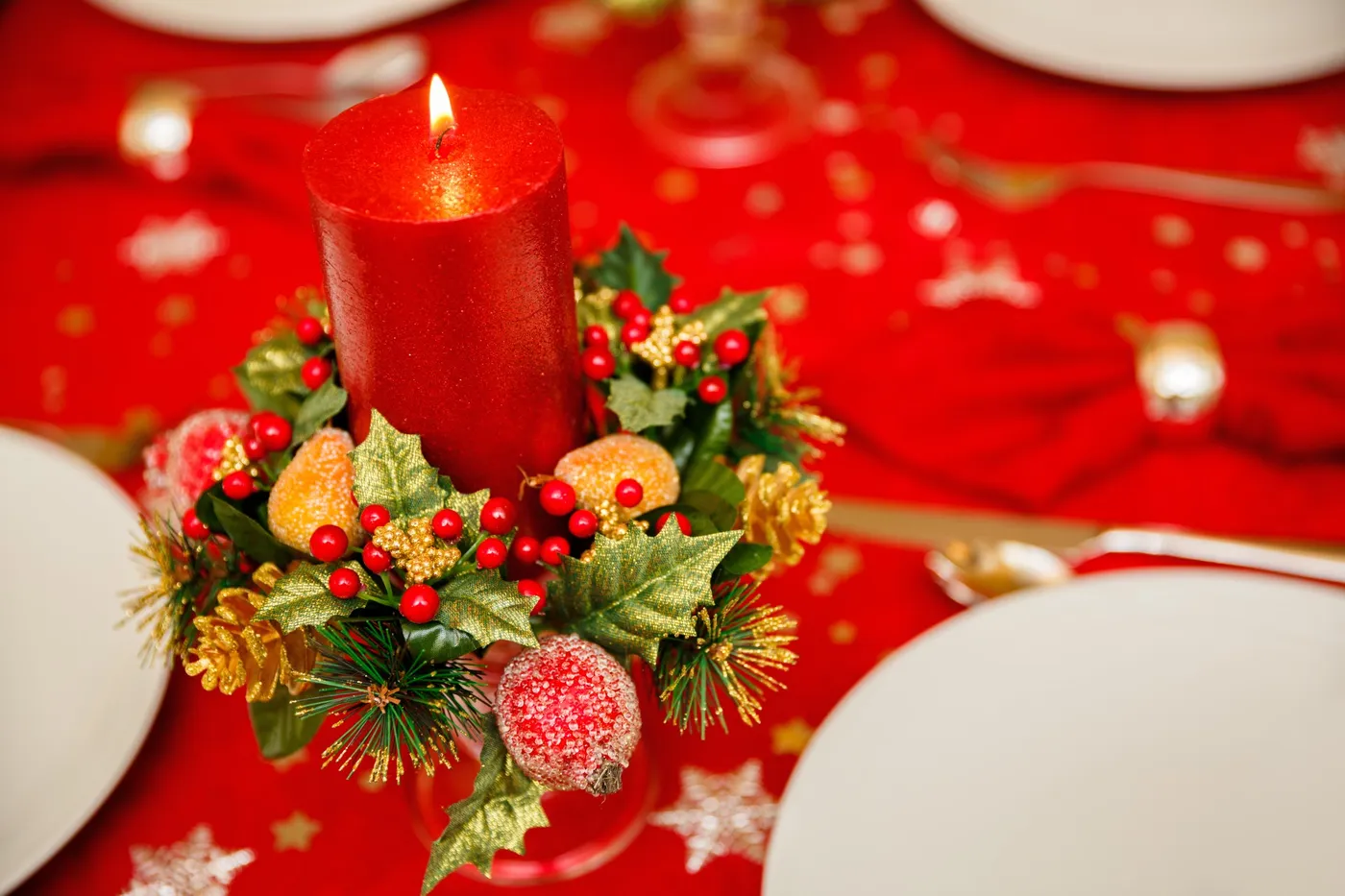 Christmas dinner table – Free Public Domain Image | Public Domain Pictures