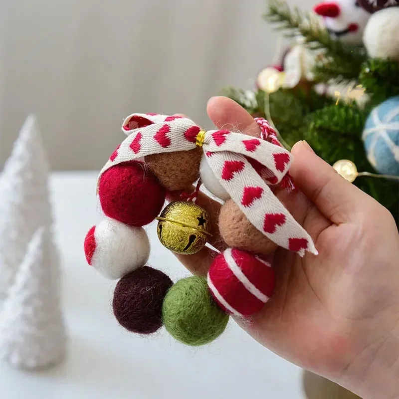 Christmas Felt Ornaments Mini Wool Felt Garland – Pagekage