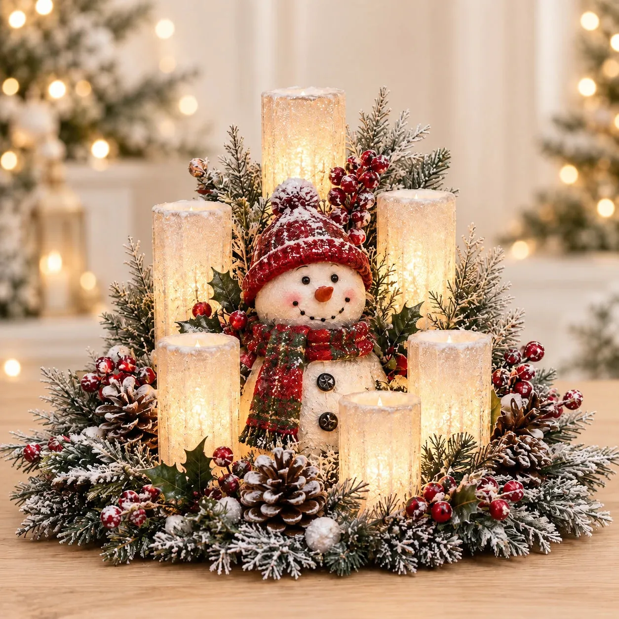 Christmas Flameless Candle Centerpiece | MerryReveal – Merryreveal