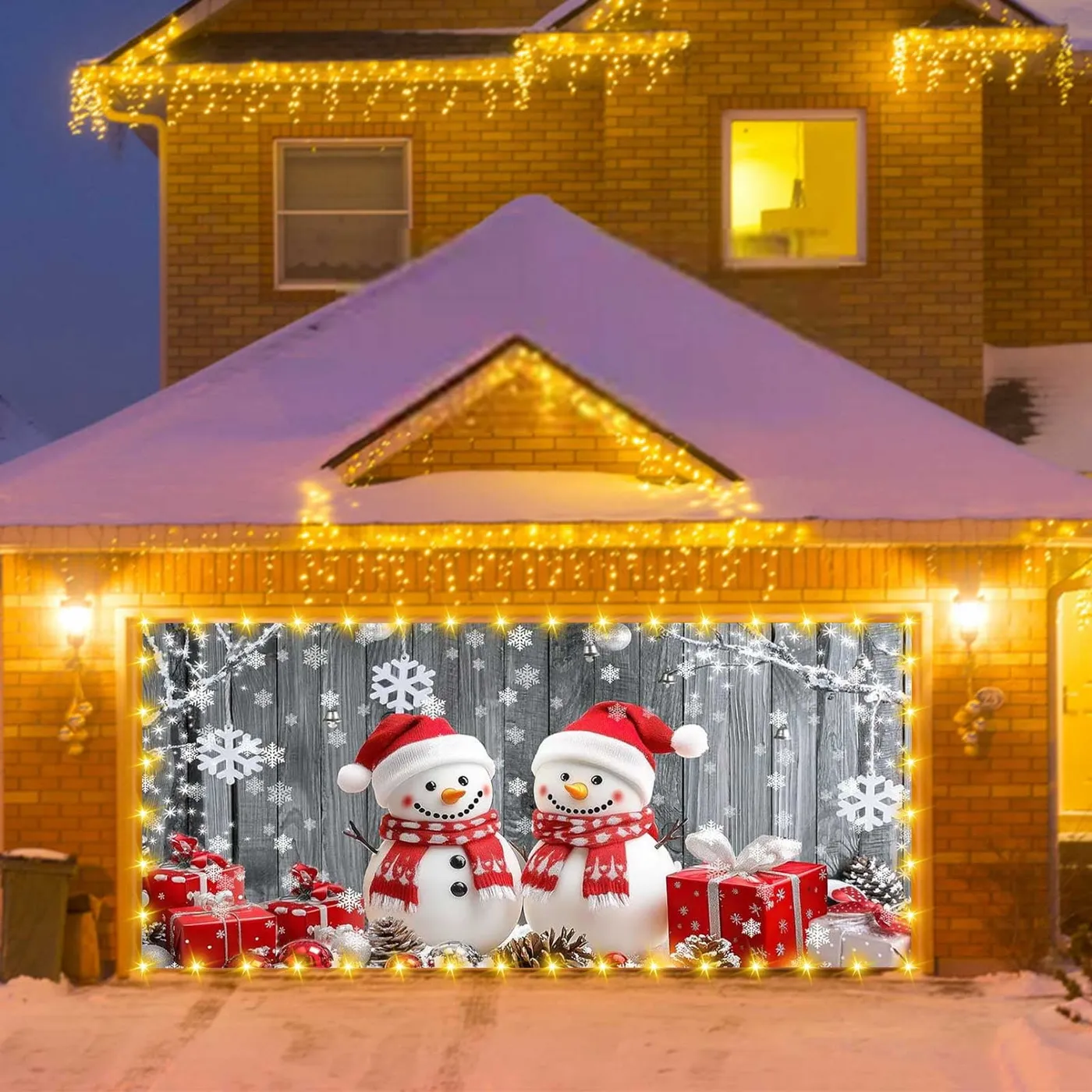 Christmas Garage Door Cover Colorful Snowflakes Christmas Garage Door  Decorations Holiday Christmas Background Decorations Winter Year Party -  Walmart.ca