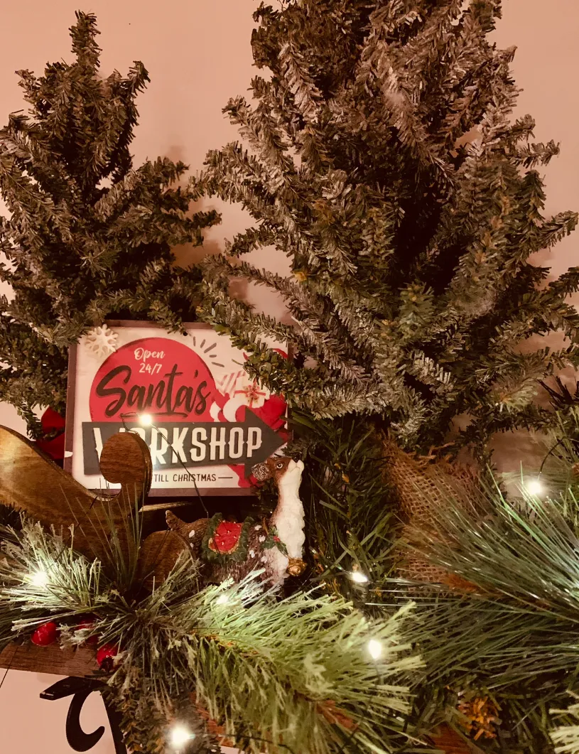 Christmas Kitchen Shelf Decor - Our Altered Haven