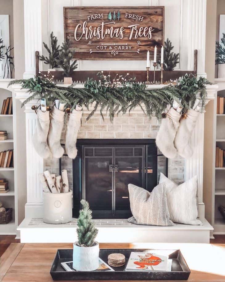 Christmas Mantel Decor Ideas - Farmhousehub