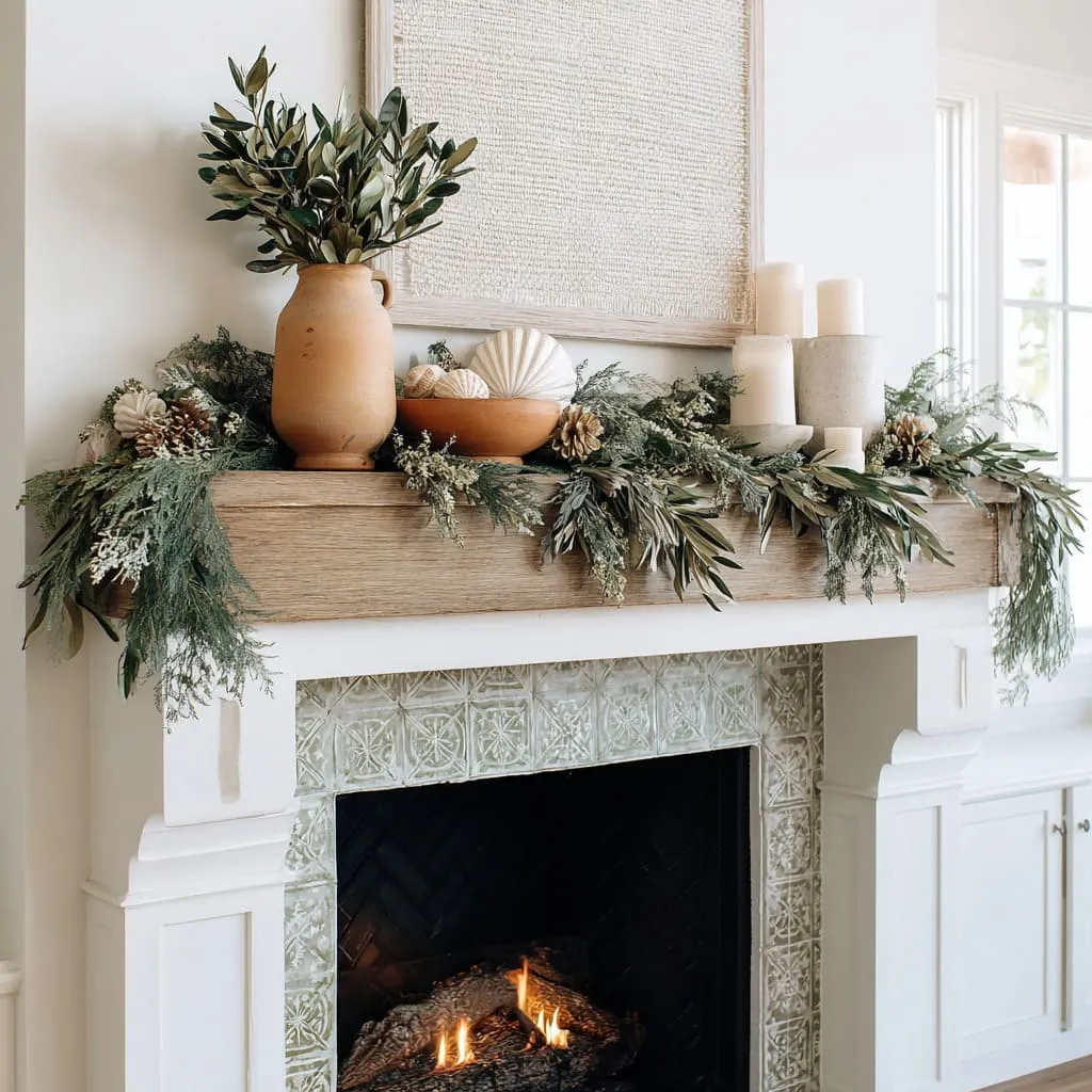 Christmas Mantel Styling: Calm, Modern Ideas with Contrast