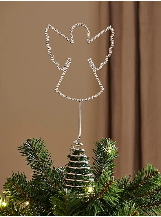 Christmas Silver Angel Tree Topper | Christmas | George at ASDA