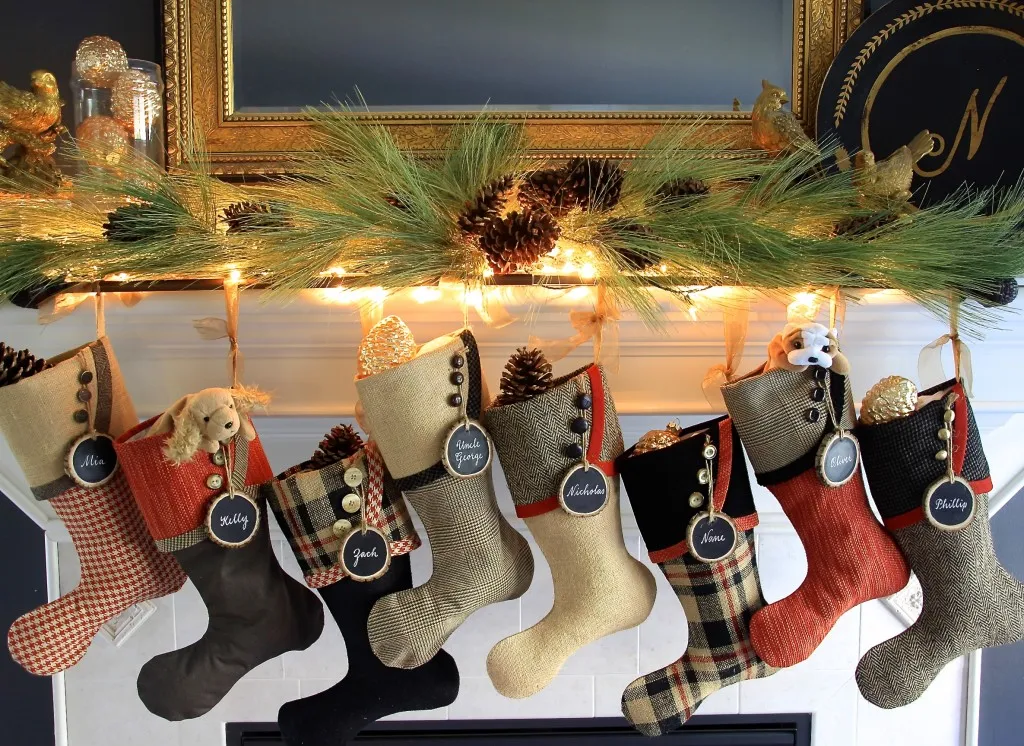 Christmas Stocking Holders For Mantle Simple Ways To Hang Christmas  Stockings With NO Hangers Or Nails South House Designs