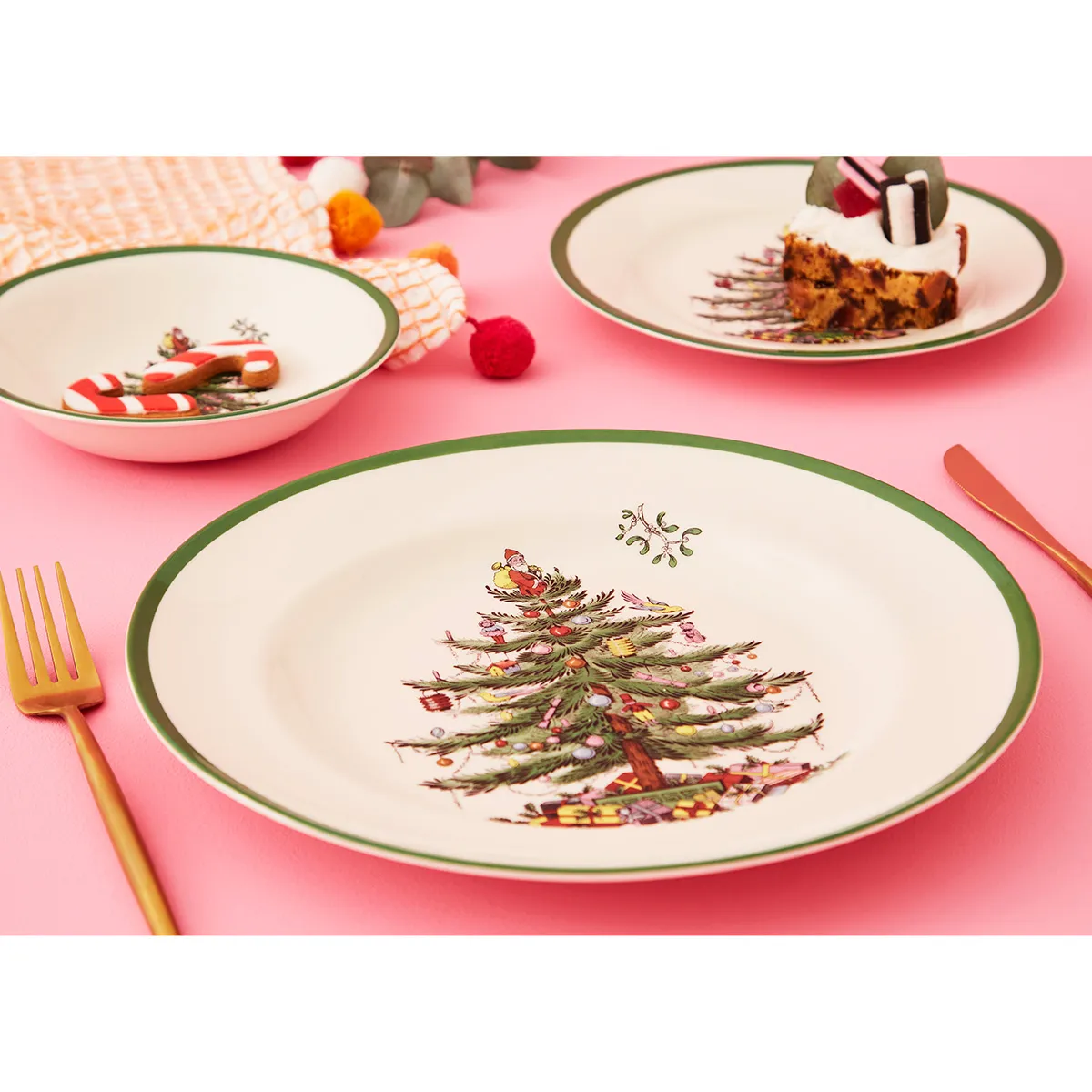 Christmas Table Setting Spode Christmas Tree Porcelain Dinner Plates Spode  Christmas Tree Inch Plate Temptation Gifts
