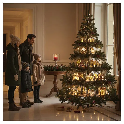 Christmas Tree Black Box Trees Presentation with Green Shelves 230 cm PVC |  online sales on HOLYART.com