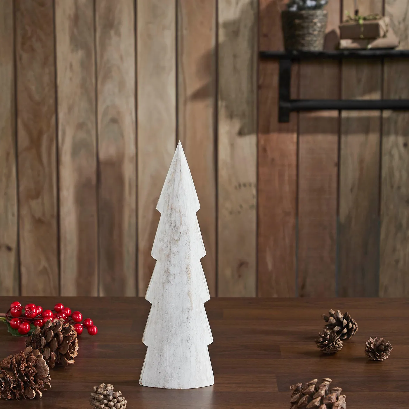 Christmas Tree Distressed White Wooden Figurine 11.5x3.5x1.5 – VHC Brands  Home Decor