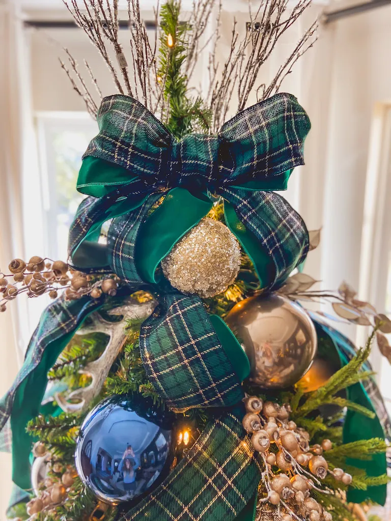 Christmas Tree Green Plaid Ribbon 4' X Yard Hunter Green Plaid Checks Tafetta Ribbon Decorator's Warehouse