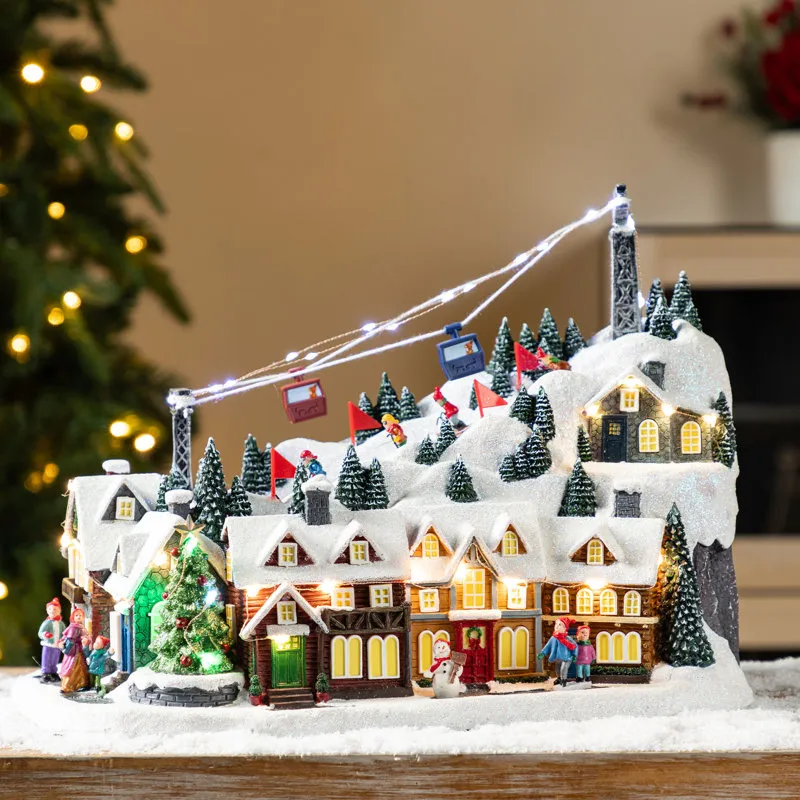 Christmas Village Table Trending Top / Specialty The Holiday Aisle® 16' Oversized Lighted Musical Skiing – Animated