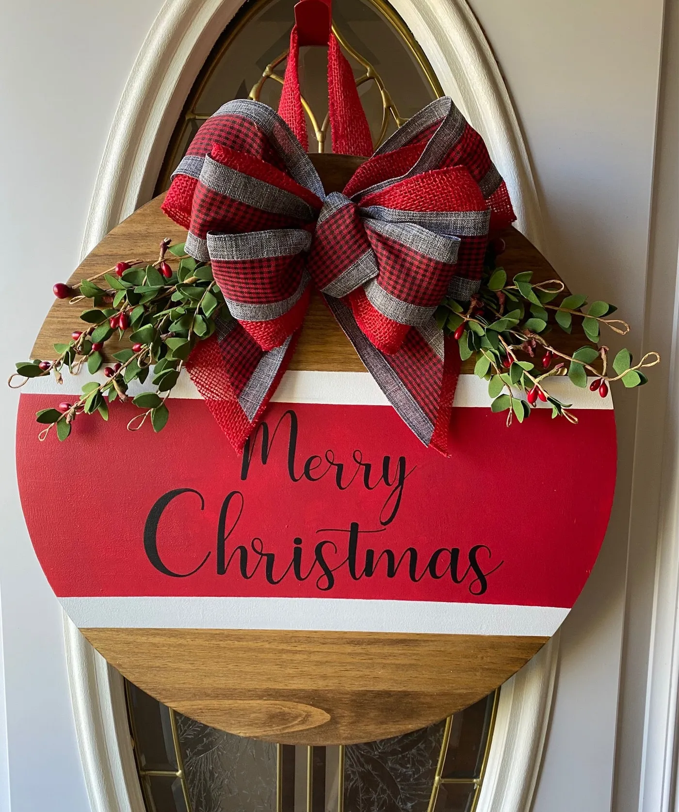Christmas Wooden Sign, Merry Christmas Sign, Christmas Door Hanger, Me –  Graceful Creations by Graciela