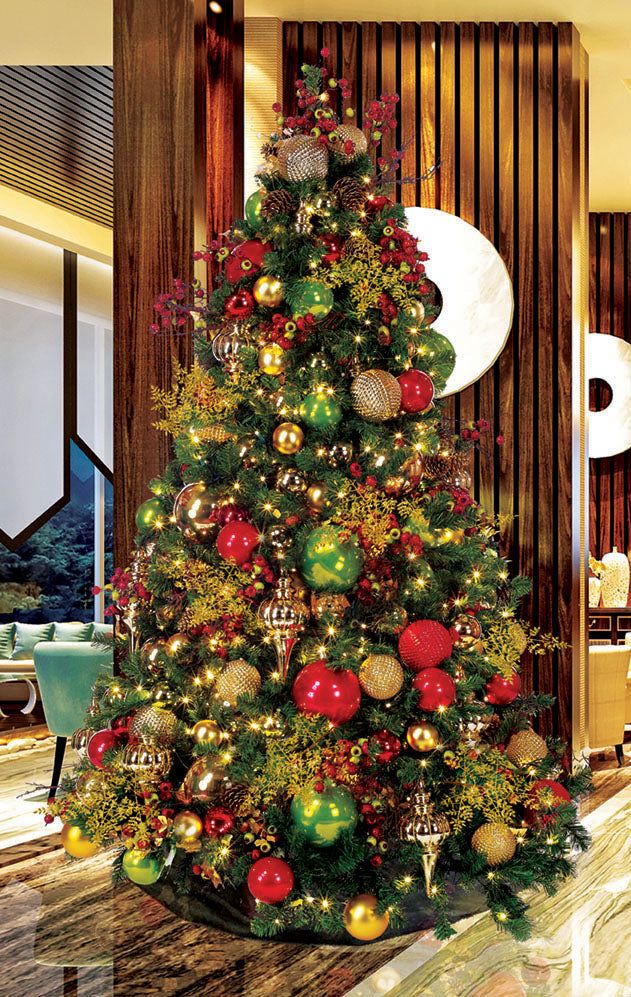 Classic Theme Pre-Decorated Pre-Lit Christmas Trees