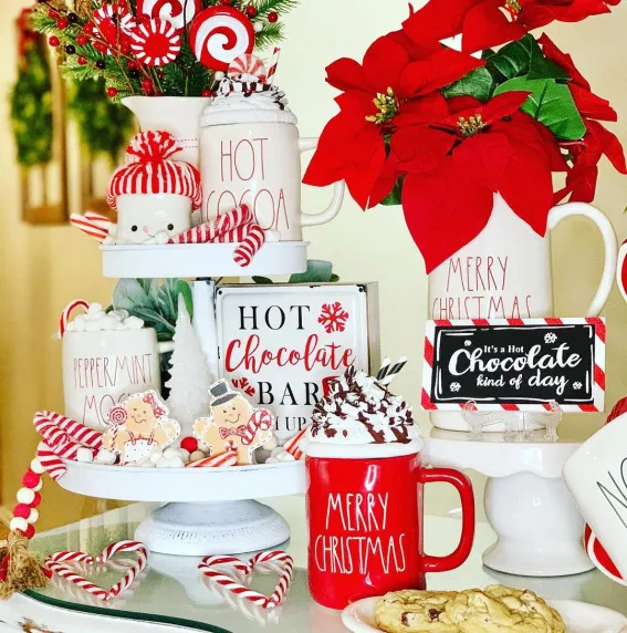 Cute Ways To Decorate Hot Chocolate Station | Coffee Station at Home