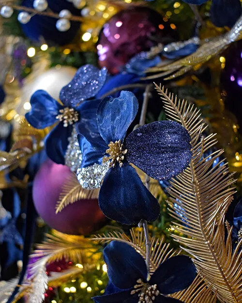 Dark Blue Christmas Bulbs Assorted Tube A Shiny Midnight Blue Decorator's  Warehouse
