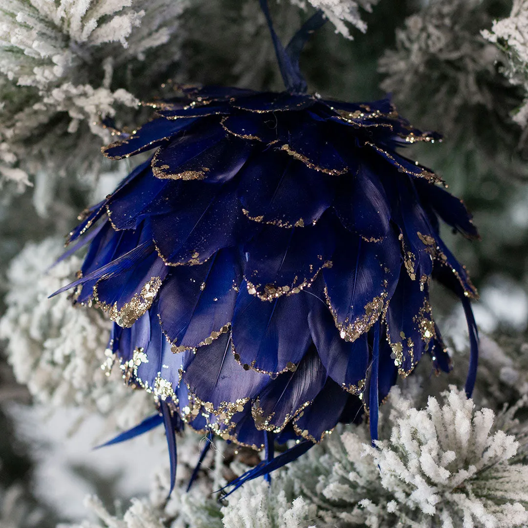 Dark Blue Christmas Bulbs Assorted Tube A Shiny Midnight Blue Decorator's  Warehouse