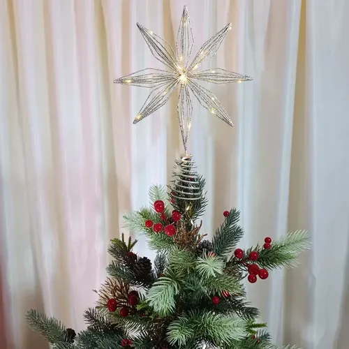 Decoração De Natal Star Tree Top Lighting Elegant Holiday | MercadoLivre