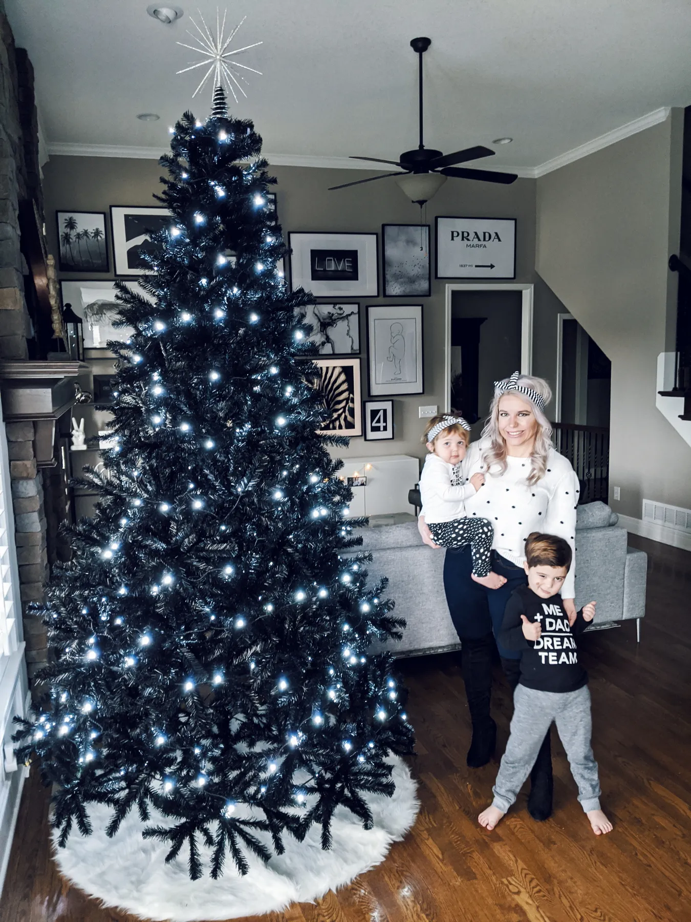 Decorating a Glamorous Black White and Gold Christmas Tree Black Christmas  Tree