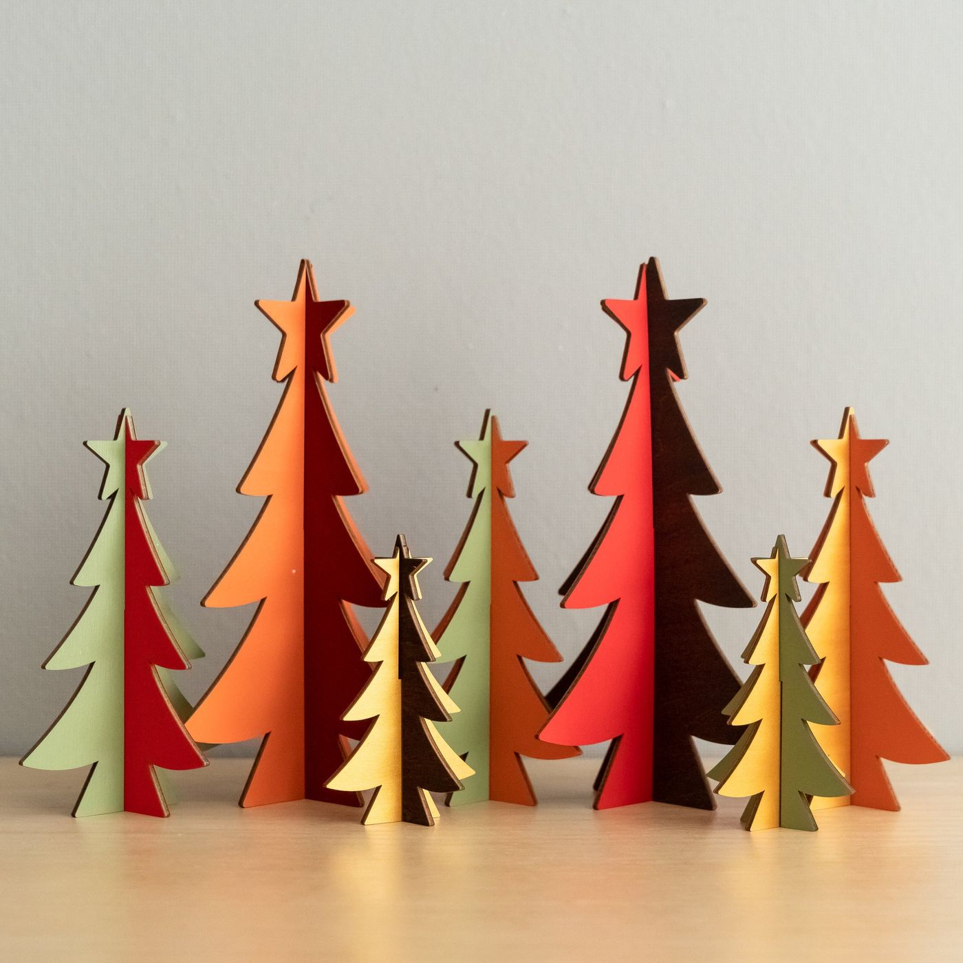 Decorative Wooden Christmas Tree for Christmas Table Decor and Rustic Wood  Style Y13
