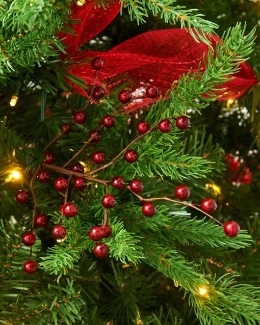 Deep Red Berry Christmas Tree Spray, 45 Cm - Christmas Bender