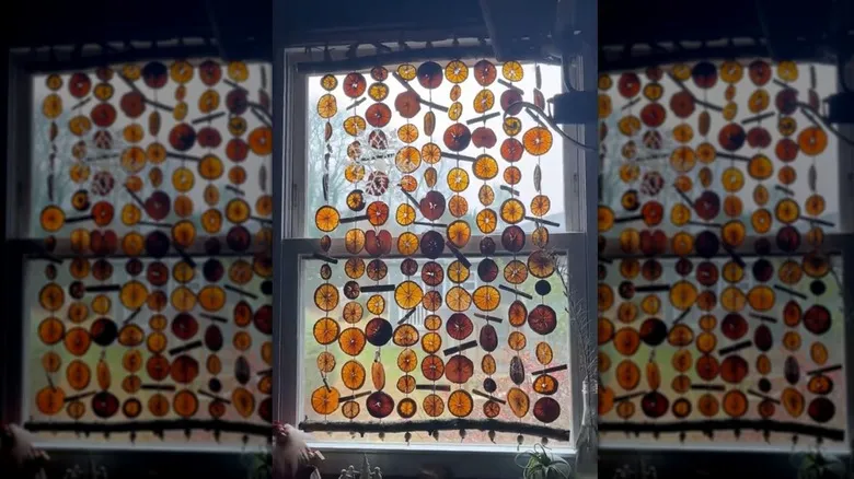 DIY Dried Orange Curtains: A Cute Way To Decorate Kitchen Windows