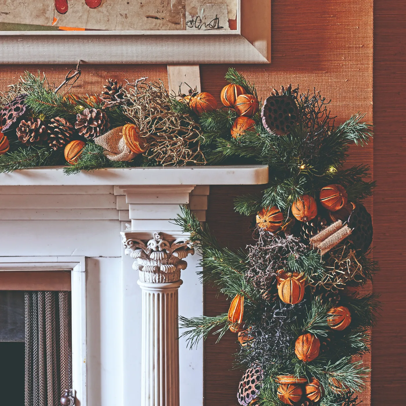 Diy Fireplace Christmas Garland Make A Magazine Worthy Christmas Garland  Chrissy Marie Blog